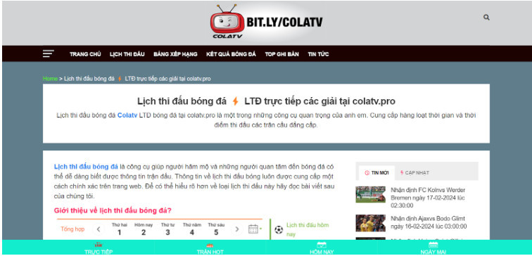 Colatv luôn đặt mục tiêu xây dựng một đế chế bóng đá lớn mạnh Colatv luôn đặt mục tiêu xây dựng một đế chế bóng đá lớn mạnh